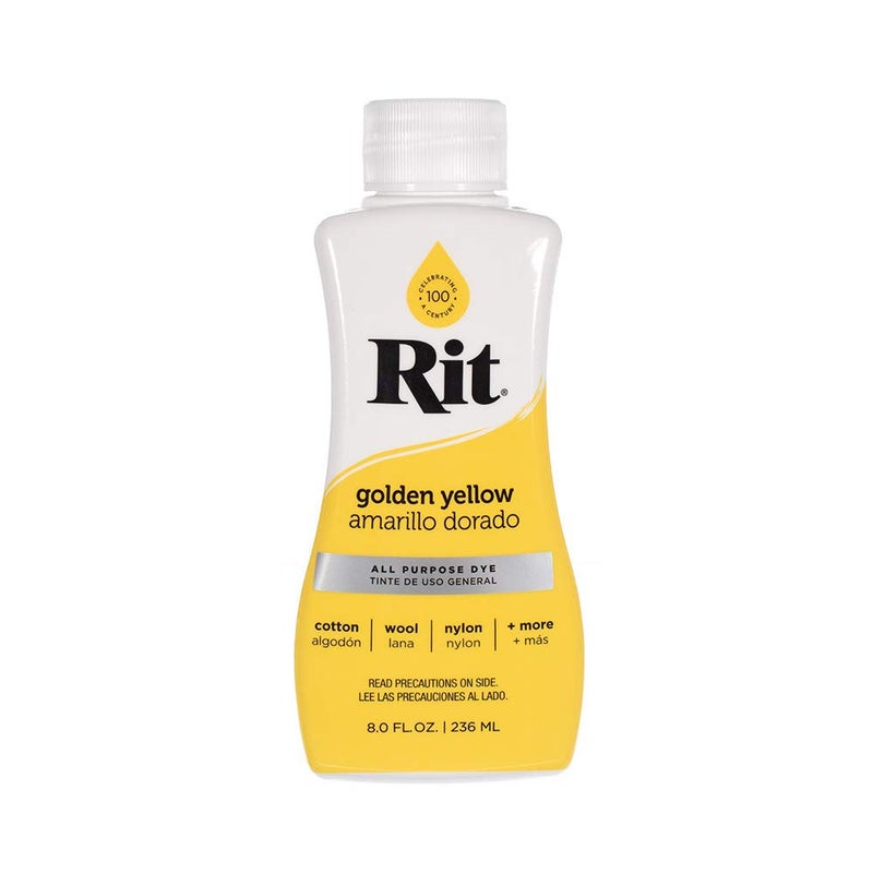 Craft County Rit Dye Liquid - Wide Selection of Colors - 8 Oz. (Golden Yellow) - Image 1